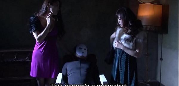  Subtitled bizarre Japanese zentai suit drama foreplay in HD